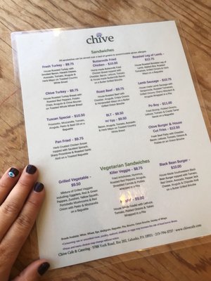 Menu photo 7 Chive Cafe Lambertville, NJ