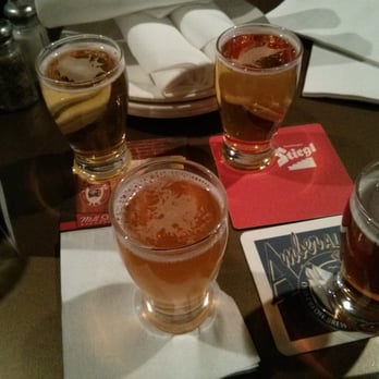 The Crooked Cue - Beer taster with coasters to match - Pool Halls Near Me - Mississauga, Ontario