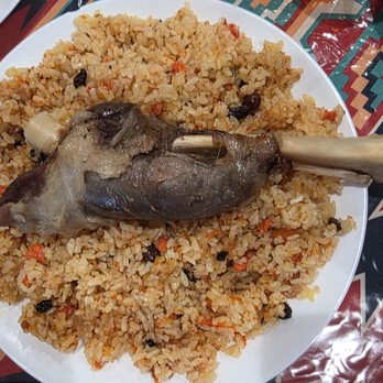 Turan Uyghur Kitchen - Uyghur Polo (Lamb Leg) - Halal Near Me - Houston, Texas