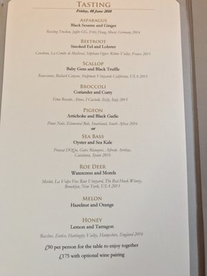 Menu photo 1 The Five Fields London, XGL Menu photo 1 The Five Fields London, XGL