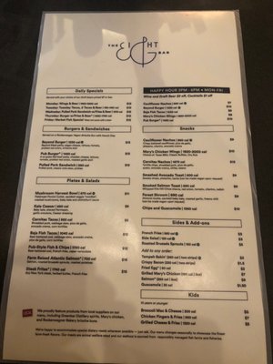Menu photo 3 The Eight Bar Los Angeles, CA Menu photo 3 The Eight Bar Los Angeles, CA