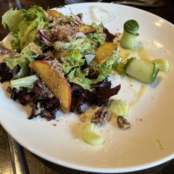 The Roundhouse Hotel - Summer salad with Georgia peaches - New American Near Me - Beacon, New York The Roundhouse Hotel - Summer salad with Georgia peaches - New American Near Me - Beacon, New York