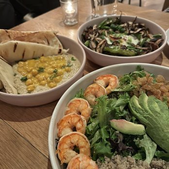 Little Beet Table - Roasted Shrimp Salad, Hummus and Pita, Crispy Spirulina Rice - New American Near Me - New York, New York Little Beet Table - Roasted Shrimp Salad, Hummus and Pita, Crispy Spirulina Rice - New American Near Me - New York, New York