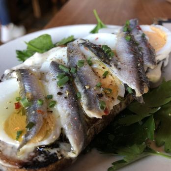 ZuZu - Boquerones! With egg on toasted bread. - Tapas Bars Near Me - Napa, California ZuZu - Boquerones! With egg on toasted bread. - Tapas Bars Near Me - Napa, California