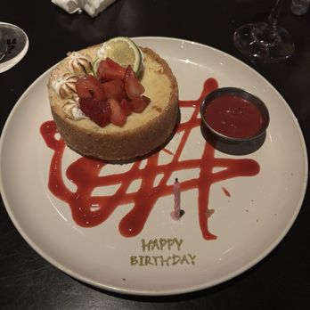 C Level - Key lime pie with pomegranate coulis - New American Near Me - San Diego, California