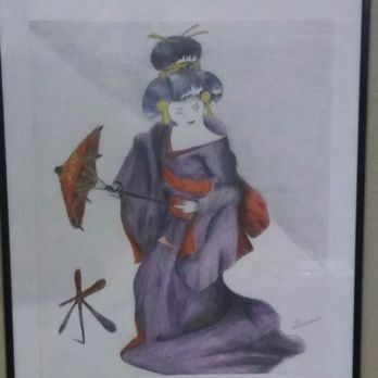 Ocean Blue Sushi - Japanese Geisha Wall art From Ocean Blue sushi, Clearwater, Tampa Bay - Sushi Bars Near Me - Clearwater, Florida