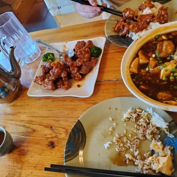 Park One Restaurant - General Tsos and Black bean fish dish - New American Near Me - West Yellowstone, Montana
