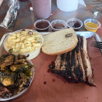 Lucille's BBQ - Brisket meal with Brussels sprouts and Mac and cheese - American Near Me - Fort Wayne, Indiana Lucille's BBQ - Brisket meal with Brussels sprouts and Mac and cheese - American Near Me - Fort Wayne, Indiana