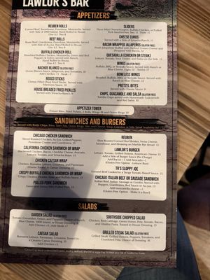 Menu photo 2 Lawlor's Bar Chicago, IL