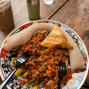 Heat Da Spot - Ethiopian style breakfast &veggie sambosa on side - Coffee & Tea Near Me - Washington, DC, District of Columbia Heat Da Spot - Ethiopian style breakfast &veggie sambosa on side - Coffee & Tea Near Me - Washington, DC, District of Columbia