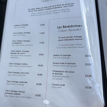 Le Billig - Menu - Creperies Near Me - Quebec City, Quebec