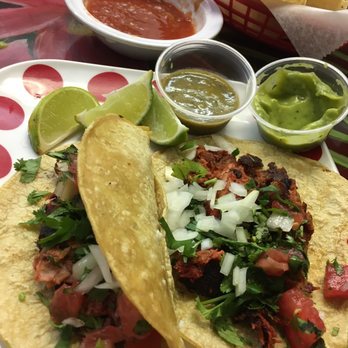 Tacos Express - Tacos al pastor, chips, housemade salsa rojo, verde and avocado - Mexican Near Me - Orlando, Florida Tacos Express - Tacos al pastor, chips, housemade salsa rojo, verde and avocado - Mexican Near Me - Orlando, Florida