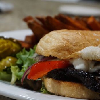Old Orchard Tavern - Savory prime rib sandwich with shaved prime rib, peppers, onions and crispy sweet potatoes fries. - Seafood Near Me - Hendersonville, North Carolina Old Orchard Tavern - Savory prime rib sandwich with shaved prime rib, peppers, onions and crispy sweet potatoes fries. - Seafood Near Me - Hendersonville, North Carolina