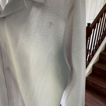 Southwest Cleaners - Ruined shirt caused by dry clean company. You can see the noticeable black spots. - Laundry Services Near Me - Seattle, Washington Southwest Cleaners - Ruined shirt caused by dry clean company. You can see the noticeable black spots. - Laundry Services Near Me - Seattle, Washington