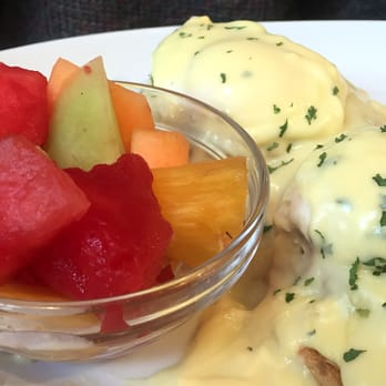 Eggs, Inc. Cafe Restaurant - The "Crabby Benny" eggs Benedict ($12.99) - more cake than crab, but the eggs were perfectly poached. - Breakfast & Brunch Near Me - Chicago, Illinois