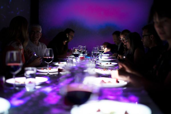 Corporate Rentals & Venue Buyouts - Need a fun new place for your Corporate Meetings or Sales Retreats? 
Our fully projected meeting rooms can accommodate up to 72 people for a full-service meal. With 360° projection you can be sure everyone will have a fantastic view. Show your team how much you value them by showing them something amazing. Your presentation, video or custom content can take center stage, or you can pick from our library of stunning visuals.

If your event is a huge deal we've got the space to accommodate you. Our 24,000 sqft facility includes 2 full bars, a commercial kitchen, over 16 interactive spaces and more possibilities than you can imagine. Make your next gala, fundraiser, or party something your guests will remember forever.