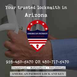 American Patriot Lock and Key - aplocks.com  
(480) 717- 6470
(928) 460 - 6470
#Locksmith #CarKey #KeyProgramming #24HourLocksmith #key fob #fob #remote