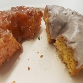 Cake Among Us - Strawberry base vegan donuts with glaze or cookie and cream topping - Desserts Near Me - Rancho Cucamonga, California