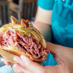 Kakaako Cafe - Pastrami croissant sandwich! Delicious!