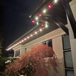 Happy Valley Exteriors - Christmas lights on our roofline