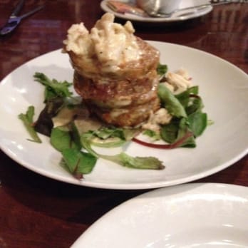 Michael's Cafe - Fried green tomatoes with crab.  Excellent!!! - American Near Me - Timonium, Maryland
