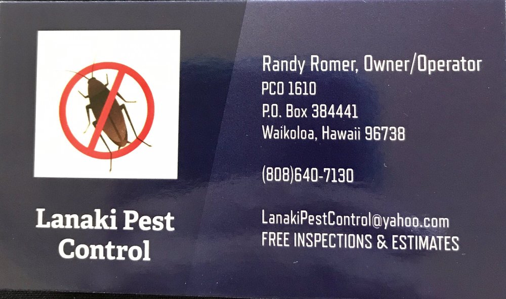 LANAKI PEST CONTROL Updated September 2024 Waikoloa Village, Hawaii