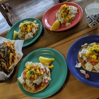 Coconuts Fish Cafe - Fish tacos and volcano fries - so good! - Seafood Near Me - Kihei, Hawaii