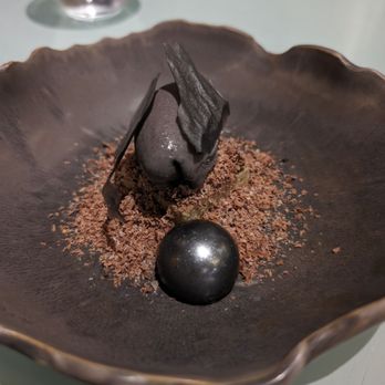 Cocina de Autor - Steel and concrete dessert, a real treat! - Signature Cuisine Near Me - Playa del Carmen, ROO