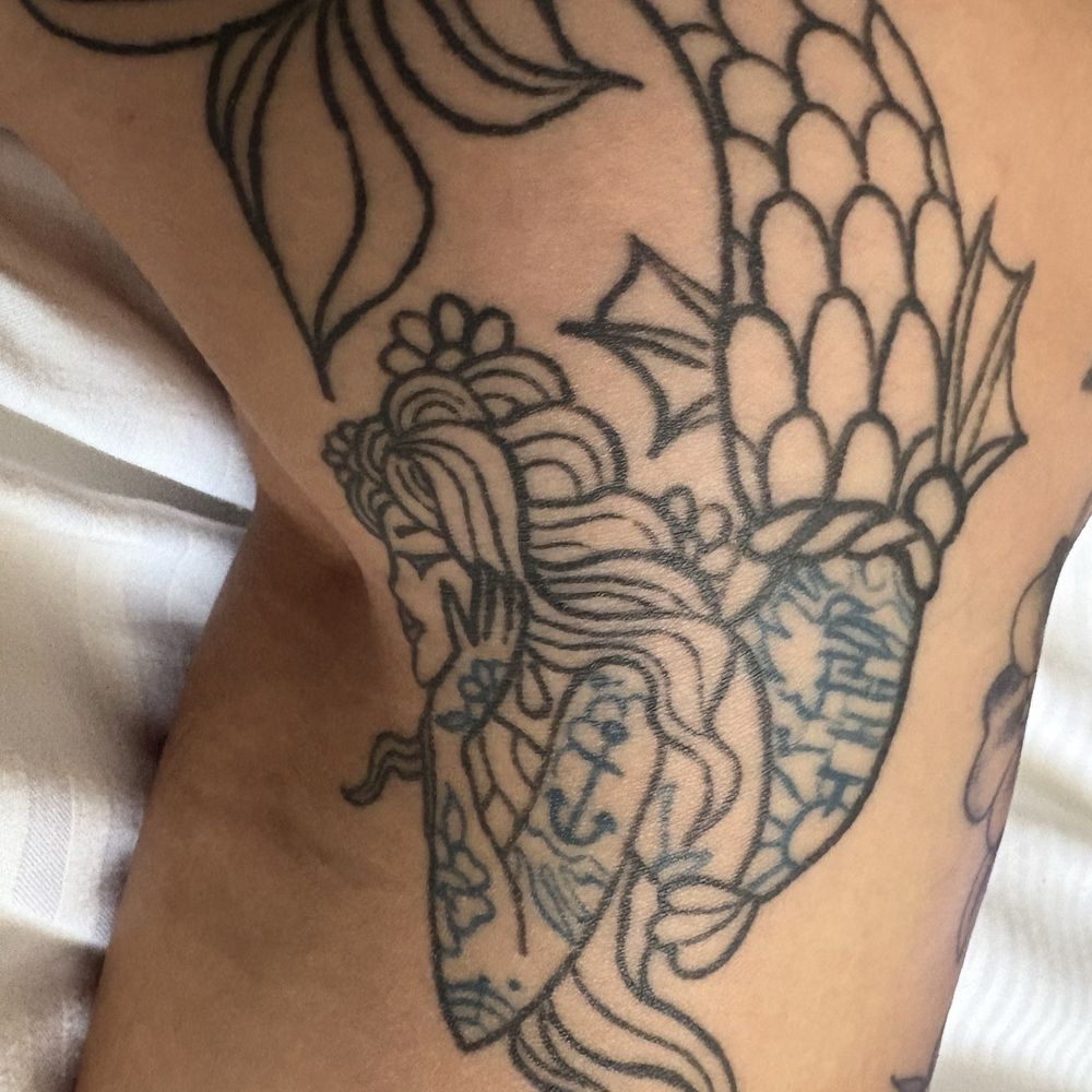 The Company - Mermaid in progress - Tattoo Near Me - Reno, Nevada