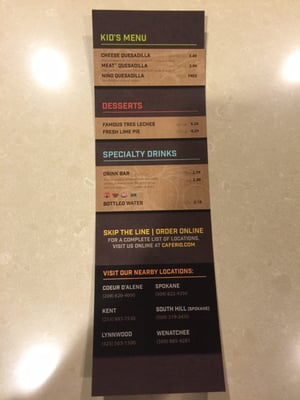 Menu photo 5 Cafe Rio Fresh Modern Mexican Kent, WA Menu photo 5 Cafe Rio Fresh Modern Mexican Kent, WA