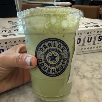 Parlor Doughnuts - Matcha with whole milk - should have added a syrup!! - Donuts Near Me - Laguna Niguel, California