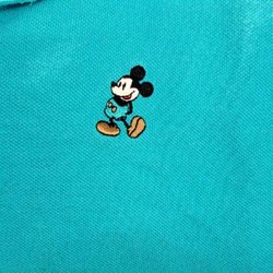 Goodwill Industries of San Joaquin Valley - Teal Mickey Mouse polo style shirt.