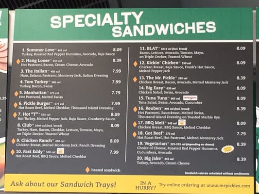 Menu photo 3 Mr. Pickle's Sandwich Shop Citrus Heights, CA