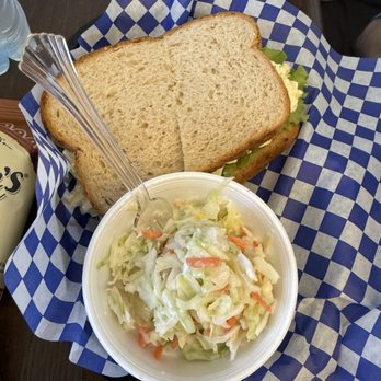 Lunch N Munch - egg salad sandwich with coleslaw - Breakfast & Brunch Near Me - Mesa, Arizona