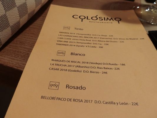 Menu photo 3 Colósimo Madrid, M