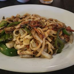 Yaki Udon noodles with chicken
