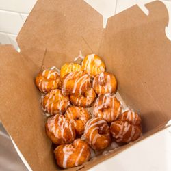 The Original Rainbow Cone - Classic glazed donuts.