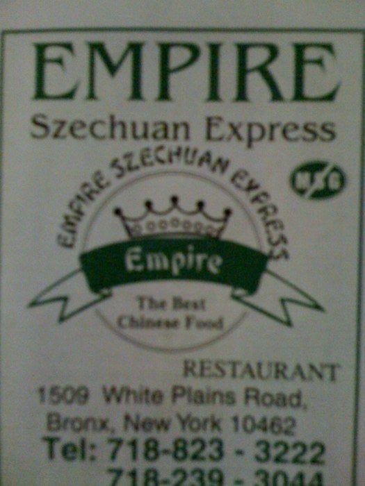 EMPIRE SZECHUAN RESTAURANT 1556A White Plains Rd, Bronx, New York