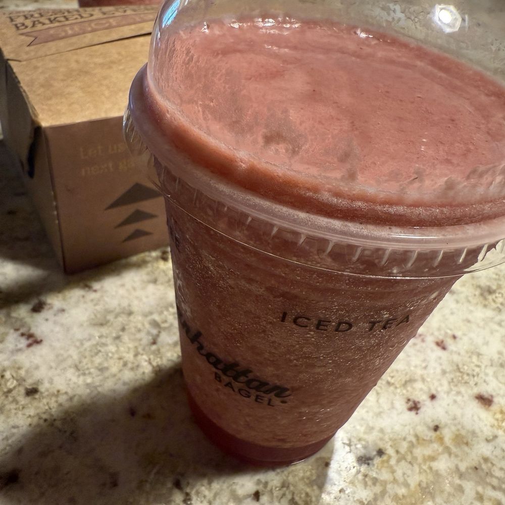 Manhattan Bagel - Small Smoothie - Breakfast & Brunch Near Me - Wharton, New Jersey Manhattan Bagel - Small Smoothie - Breakfast & Brunch Near Me - Wharton, New Jersey
