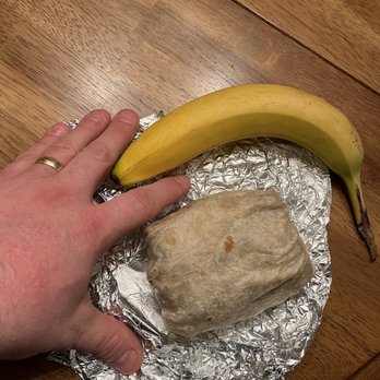Chipotle Mexican Grill - This was supposed to be a regular size burrito?! Banana for scale. - Mexican Near Me - Lewisburg, Pennsylvania Chipotle Mexican Grill - This was supposed to be a regular size burrito?! Banana for scale. - Mexican Near Me - Lewisburg, Pennsylvania