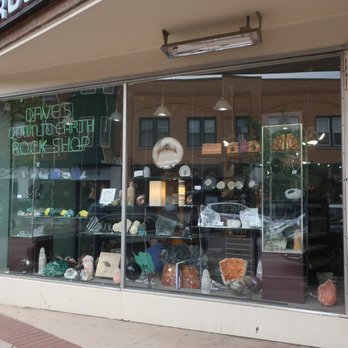 Dave's Down To Earth Rock Shop - Storefront display. - Jewelry Near Me - Evanston, Illinois