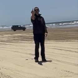Another photo of him harassing us