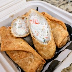 3 Crab Rangoon Rock Rolls. I really liked these a lot...dipping in sweet chili sauce is a requirement.