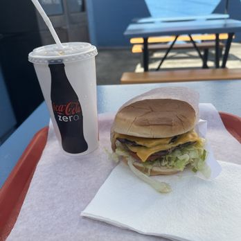 Marty's Hamburger Stand - Double cheeseburger and coke. - Burgers Near Me - Los Angeles, California Marty's Hamburger Stand - Double cheeseburger and coke. - Burgers Near Me - Los Angeles, California
