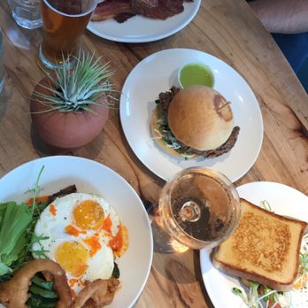 Launderette - Fried Chicken Sammie, Pastrami Hash, & either he Americana or Fried Egg BLT (can't remember haha). - New American Near Me - Austin, Texas