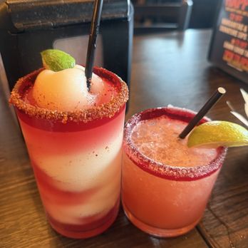 Torchy's Tacos - Margarita Swirl and Strawberry Margarita on the rocks - Tacos Near Me - Rockville, Maryland Torchy's Tacos - Margarita Swirl and Strawberry Margarita on the rocks - Tacos Near Me - Rockville, Maryland
