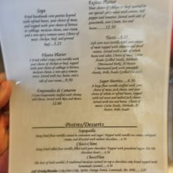 La Dona - Menu - Back Page