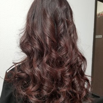 New Image Salon - Red balayage by Senaida Lopez Instagram hairbysenaida_lopez777 - Hair Stylists Near Me - La Verne, California