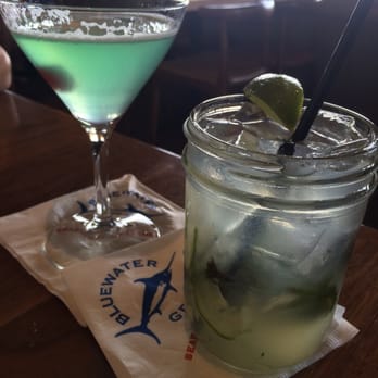 Bluewater Grill - Green Pier Martini and Cucumber Mojito - Seafood Near Me - Temecula, California