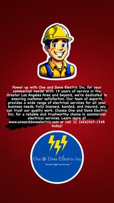 One & Done Electric Logo